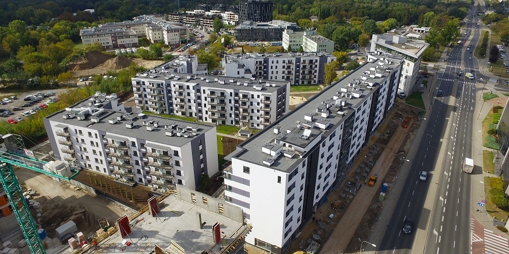 Realizacja konstrukcji żelbetowej 4 budynków mieszkalnych inwestycja Młody Żoliborz